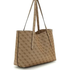 Guess Tote Handbag with Detachable Strap in Brown