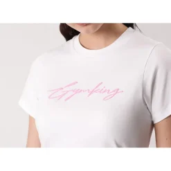 Gym King Script Jry Tee in White