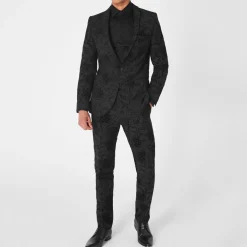 Haines and Bonner Slim Fit Regular Collar SaT-Shirtn Shirt in Black