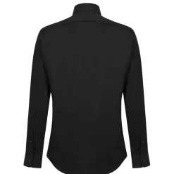 Haines and Bonner Slim Fit Regular Collar SaT-Shirtn Shirt in Black