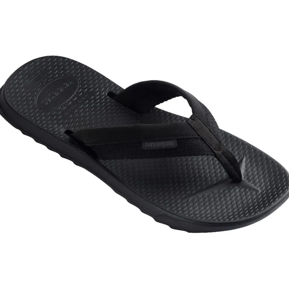 Havaianas Track Plus Flatform Flip Flops in Black