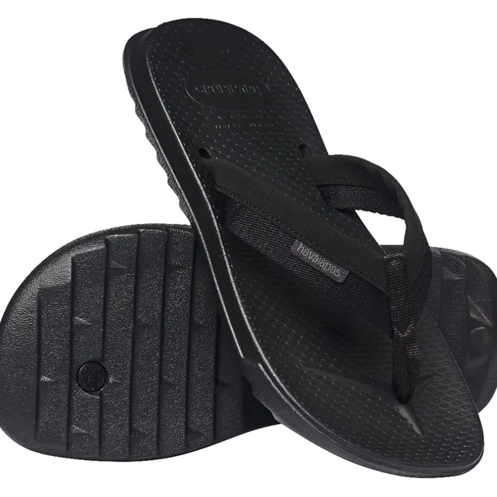 Havaianas Track Plus Flatform Flip Flops in Black