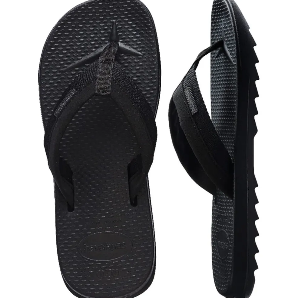Havaianas Track Plus Flatform Flip Flops in Black