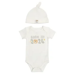 Hello World 2024 Baby Beanie in White