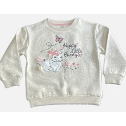 Hello World Bunny Sweater Set Babies in White