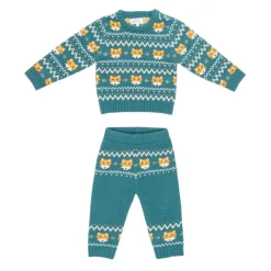 Hello World W B Fox Knit S Bb51 in Blue