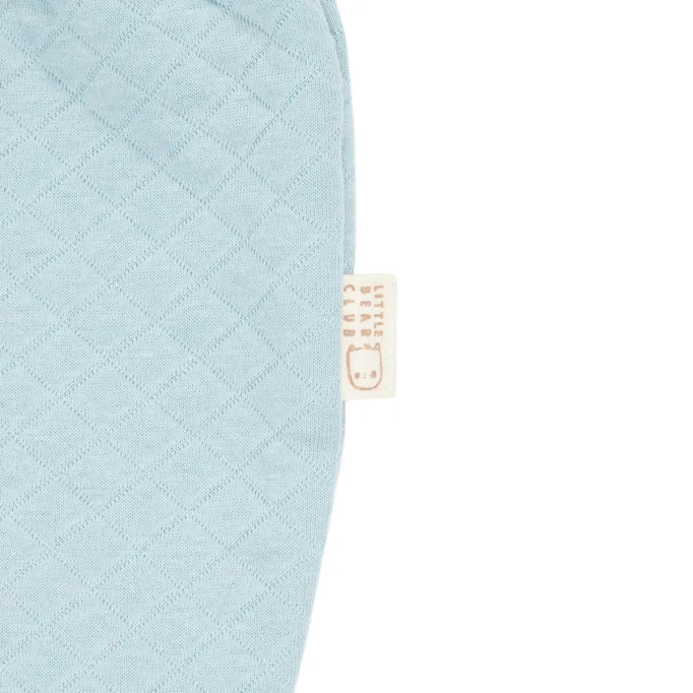 Hello World W Bb Fox Quilt in Blue