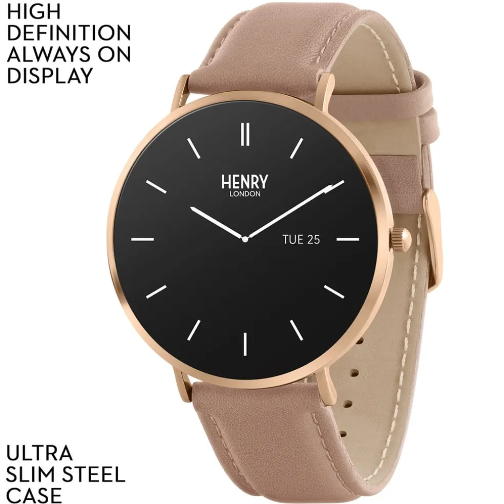 Henry London Sm Amoled Wtch in Brown