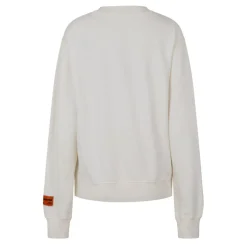 Heron Preston Logo Recycled Cotton Crewneck Sweatshirt in White
