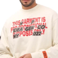 Heron Preston Promo Only Crewneck Sweatshirt in White red