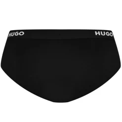 Hugo 3 Pack of Hip Briefs in Black