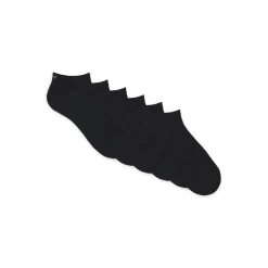 Hugo 6 Pack of Logo Ankle Socks in Black