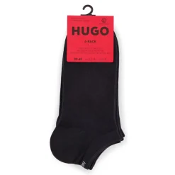 Hugo 6 Pack of Logo Ankle Socks in Black