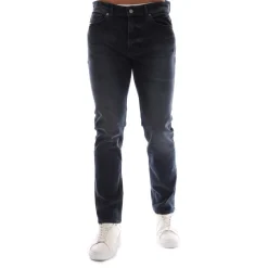 Hugo Boss Delaware Slim-Fit Jeans in Dark Blue