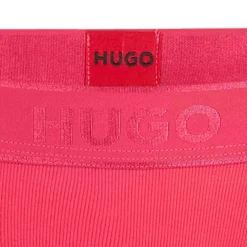 Hugo Brazilian High-Waist Ribbed Briefs in Pink
