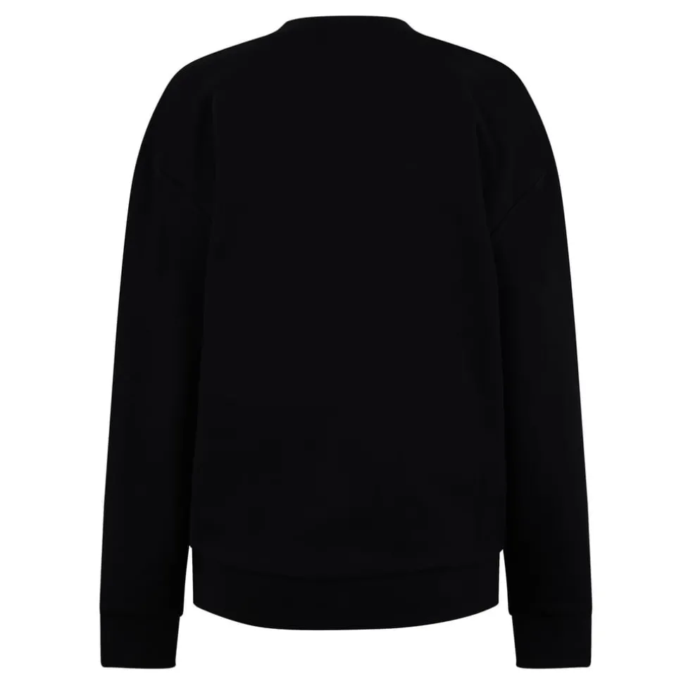 Hugo Crew Neck Long Sleeve Regular Fit Sweater in Black
