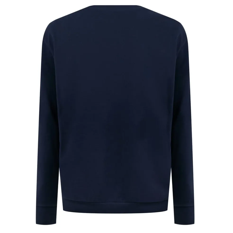 Hugo Crew Neck Long Sleeve Relaxed Fit Sweatshirt in Blue