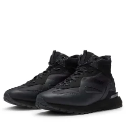Hugo Cubite Hi-Top Trainers in Black