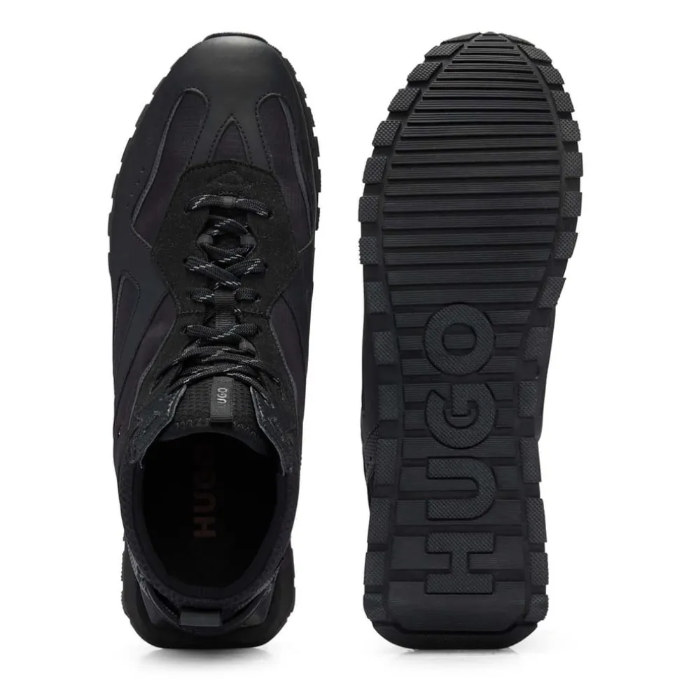Hugo Cubite Hi-Top Trainers in Black
