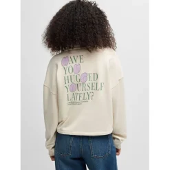 Hugo Dahanna_B Seasonal Logo Sweatshirt in White