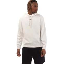 Hugo Dapo Logo Print Hoodie in White