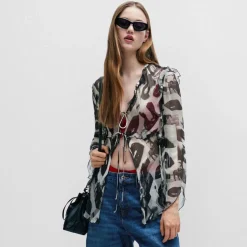 Hugo Etheria Regular-Fit Blouse in Multi colour