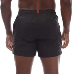 Hugo Fab Logo Tape Swim Shorts in Black