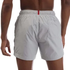 Hugo Fab Logo Tape Swim Shorts in Grey