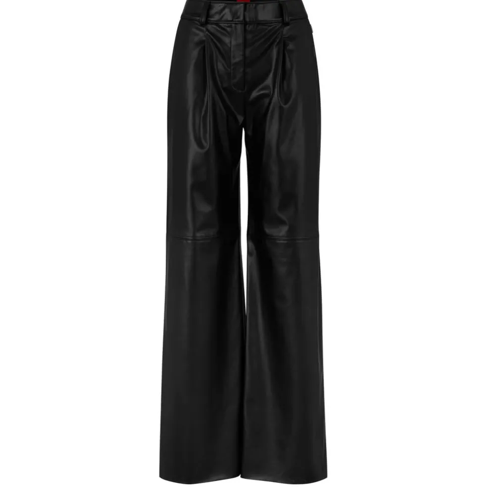Hugo Herede-1 Leather Trousers in Black