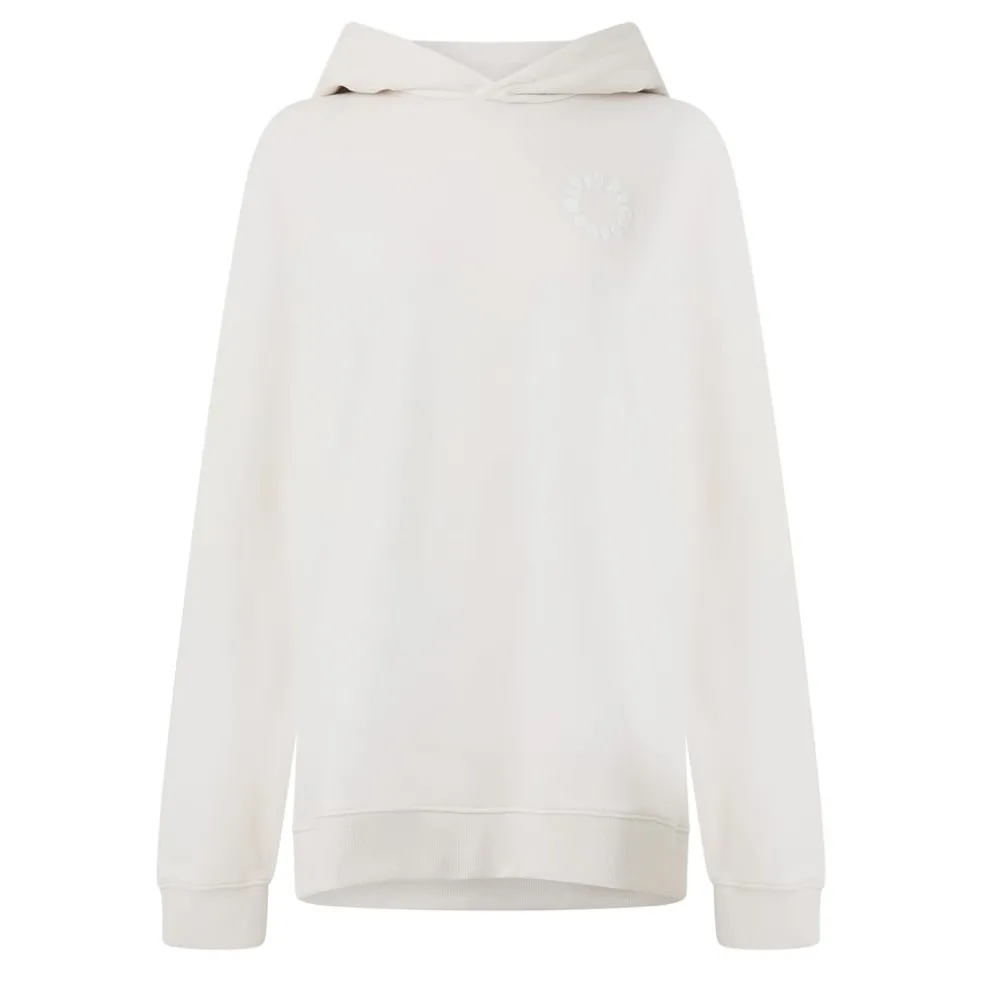Hugo Hooded Relaxed Fit Lettering Sweatshirt in White
