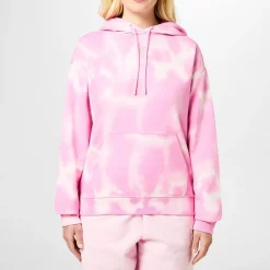 Hugo Hooded Relaxed Fit Long Sleeve Sweatshirt in Pink