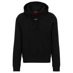 Hugo Hooded Relaxed Fit Long Sleeve Sweatshirt in Black
