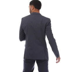 Hugo Houndstooth Extra Slim-Fit Jacket in Dark Blue