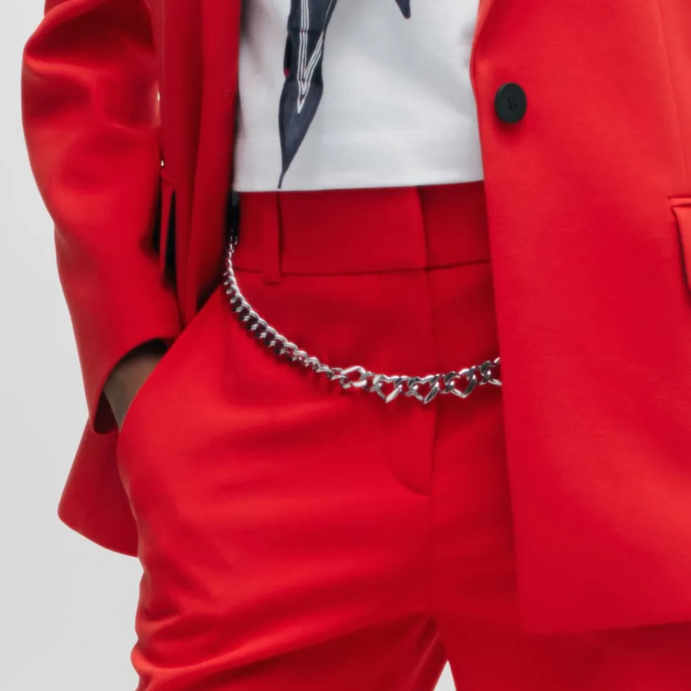 Hugo Hovani Regular-Fit Trousers in Red