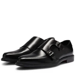 Hugo Kerr Monk Shoes in Black