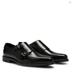 Hugo Kerr Monk Shoes in Black
