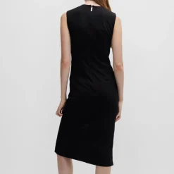 Hugo Kerta-1 Sleeveless Midi Dress in Black