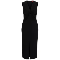 Hugo Kerta-1 Sleeveless Midi Dress in Black