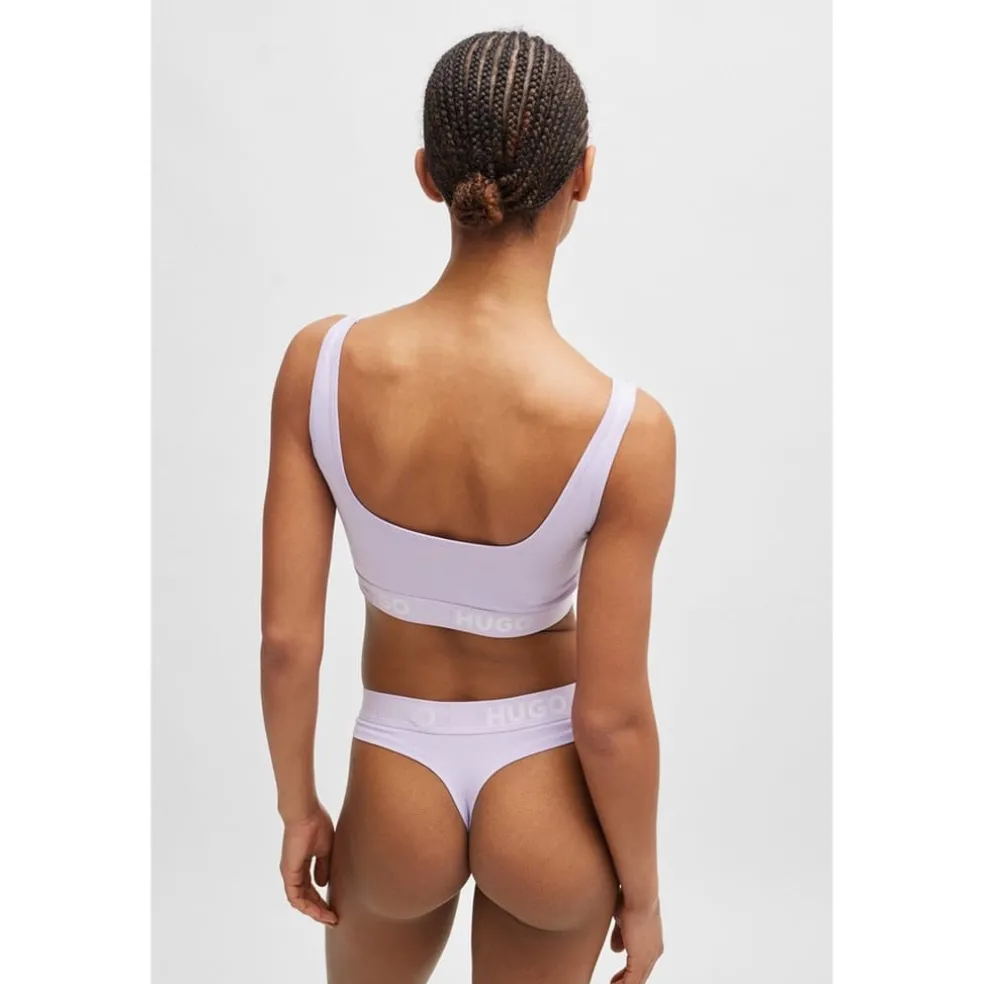 Hugo Logo Bralette in Purple