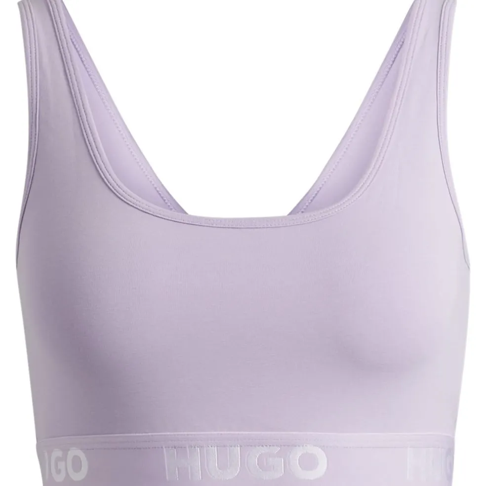 Hugo Logo Bralette in Purple