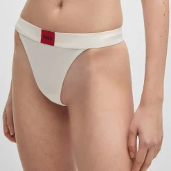 Hugo Logo Waistband Thong in Natural