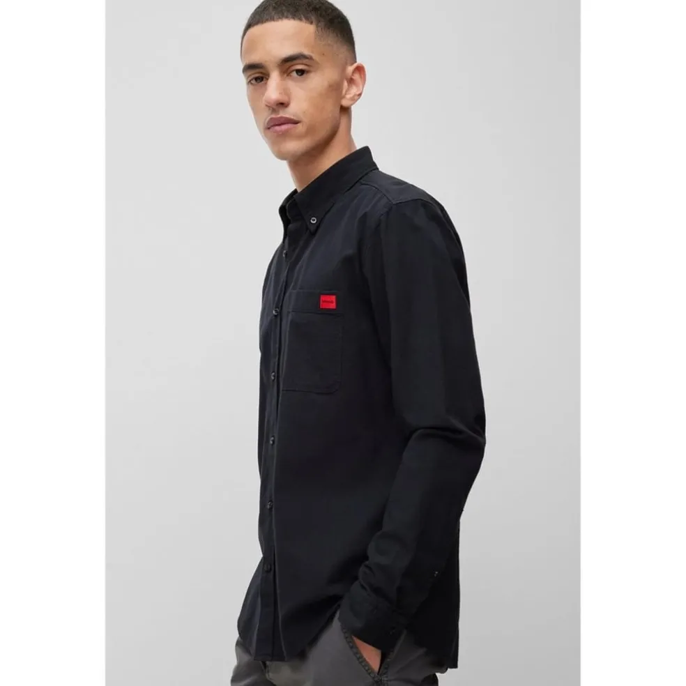 Hugo Long Sleeve Shirt in Black