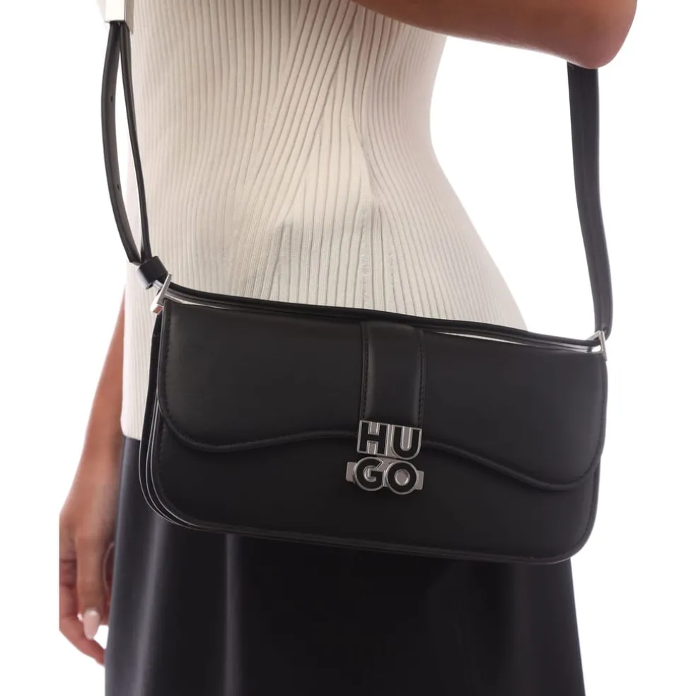 Hugo Melaine Shoulder Bag in Black