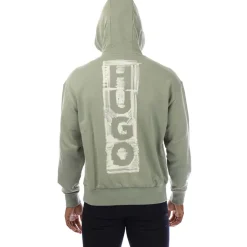 Hugo Mens Diushi Hooded Sweatshirt in Green