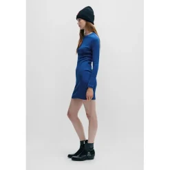 Hugo Nemalia Stretch-Cotton Dress in Blue