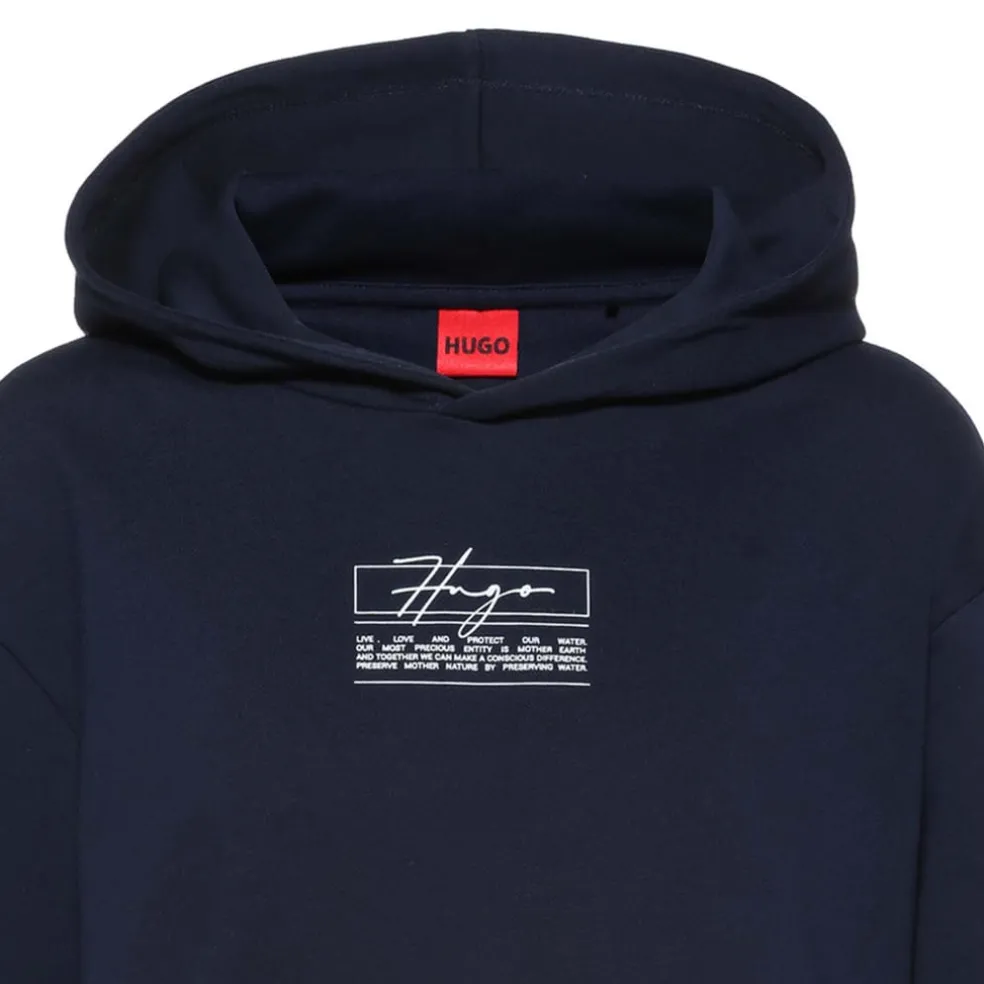 Hugo Nemolia Hooded Sweatshirt in Blue