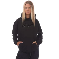 Hugo Nevalia Oversized-Fit Hoodie in Black