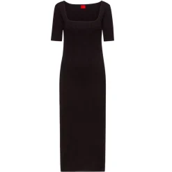 Hugo Nirale Midi Dress in Black