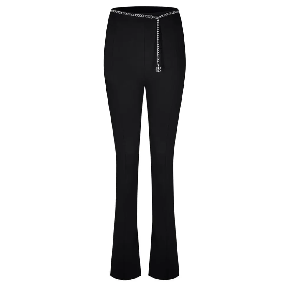 Hugo Norinda Chain Slim Fit Trousers in Black