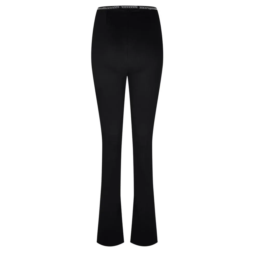 Hugo Norinda Chain Slim Fit Trousers in Black
